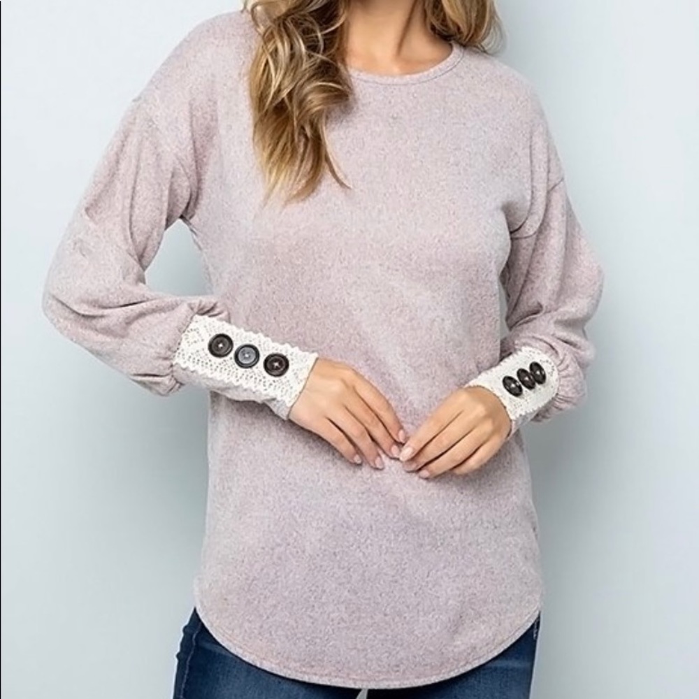 Dusty Rose top 3X